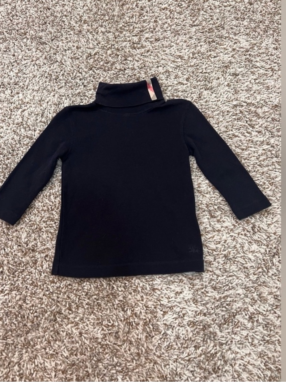 Burberry Black  for boys or girls Long Sleeve Turtleneck Tee